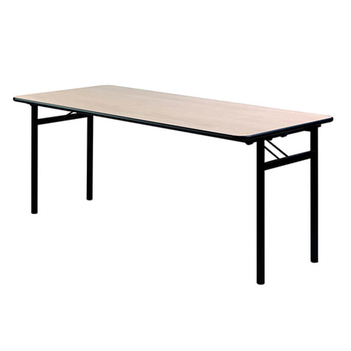 Table pliante de collectivité en stratifié coloris hêtre Sylvaine